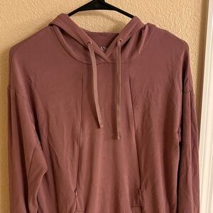 Kindred braverly Brushed Bamboo maternity /nursing Mauve Hoodie with Drawstrings